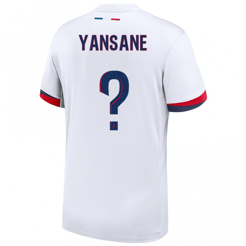 Kandiny Niño Camiseta Sekou Yansane #0 Blanco Azul Rojo 2ª Equipación 2024/25 La Camisa Chile