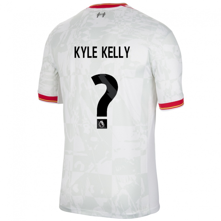 Kandiny Niño Camiseta Kyle Kelly #0 Blanco Rojo Negro Equipación Tercera 2024/25 La Camisa Chile