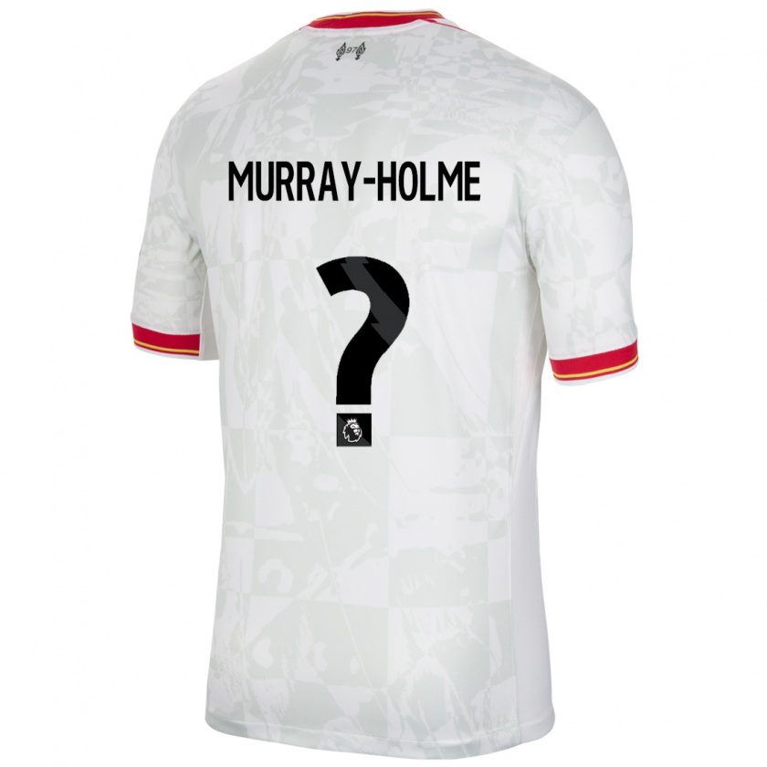 Kandiny Niño Camiseta Hadyn Murray-Holme #0 Blanco Rojo Negro Equipación Tercera 2024/25 La Camisa Chile