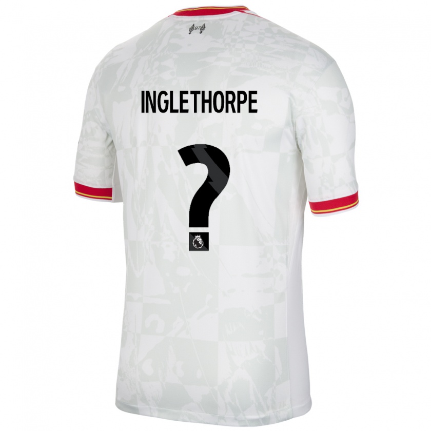 Kandiny Niño Camiseta Finn Inglethorpe #0 Blanco Rojo Negro Equipación Tercera 2024/25 La Camisa Chile