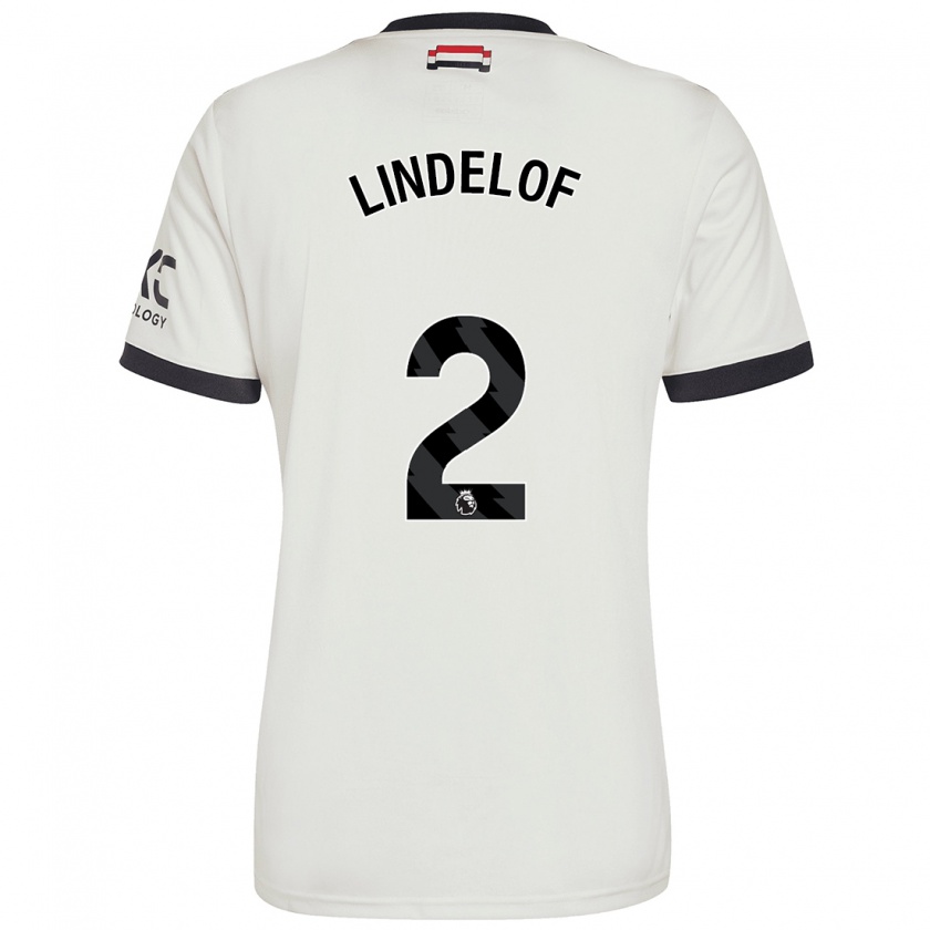 Kandiny Niño Camiseta Victor Lindelöf #2 Blanquecino Equipación Tercera 2024/25 La Camisa Chile