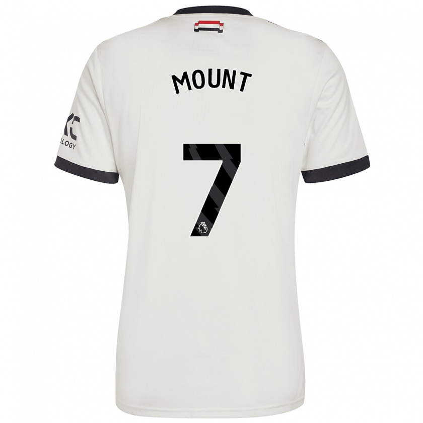 Kandiny Niño Camiseta Mason Mount #7 Blanquecino Equipación Tercera 2024/25 La Camisa Chile