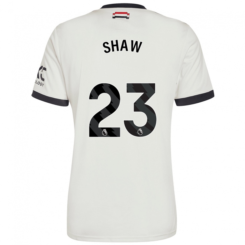 Kandiny Niño Camiseta Luke Shaw #23 Blanquecino Equipación Tercera 2024/25 La Camisa Chile