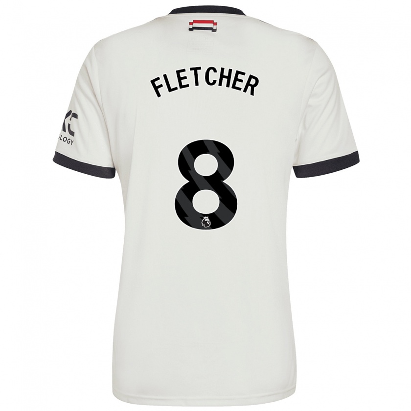 Kandiny Niño Camiseta Tyler Fletcher #8 Blanquecino Equipación Tercera 2024/25 La Camisa Chile