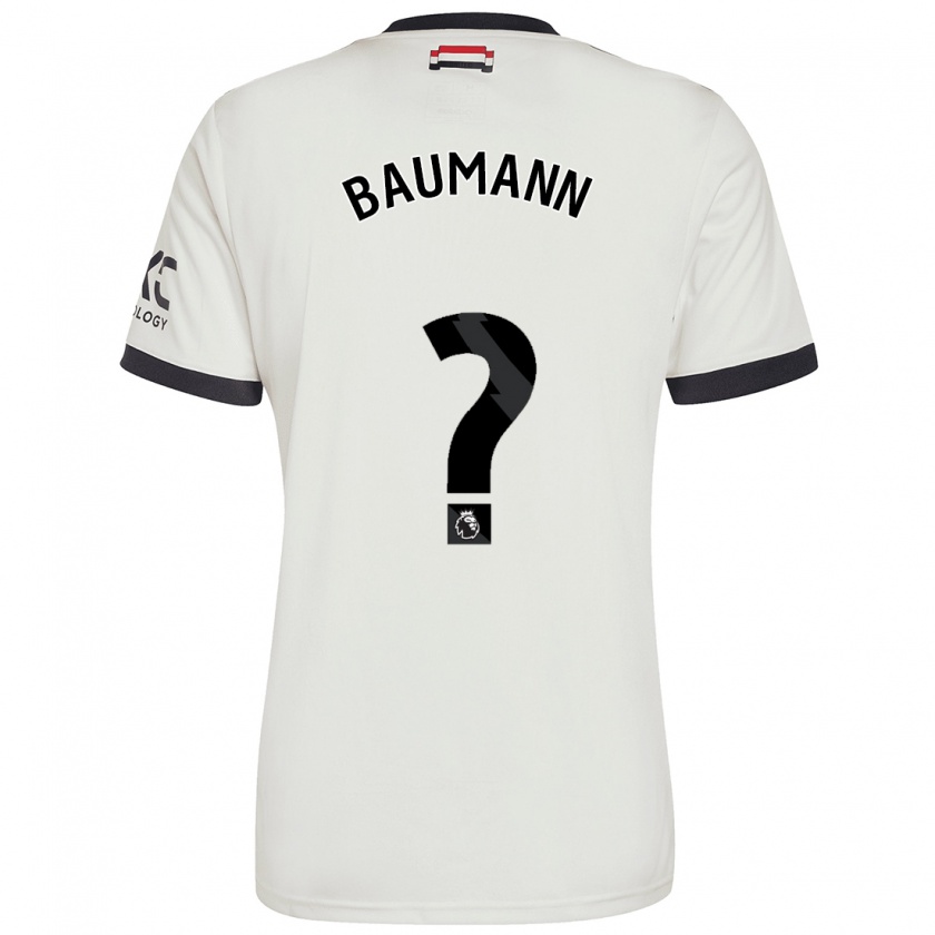 Kandiny Niño Camiseta Zach Baumann #0 Blanquecino Equipación Tercera 2024/25 La Camisa Chile