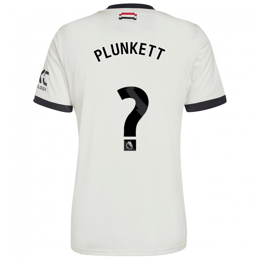 Kandiny Niño Camiseta Dante Plunkett #0 Blanquecino Equipación Tercera 2024/25 La Camisa Chile