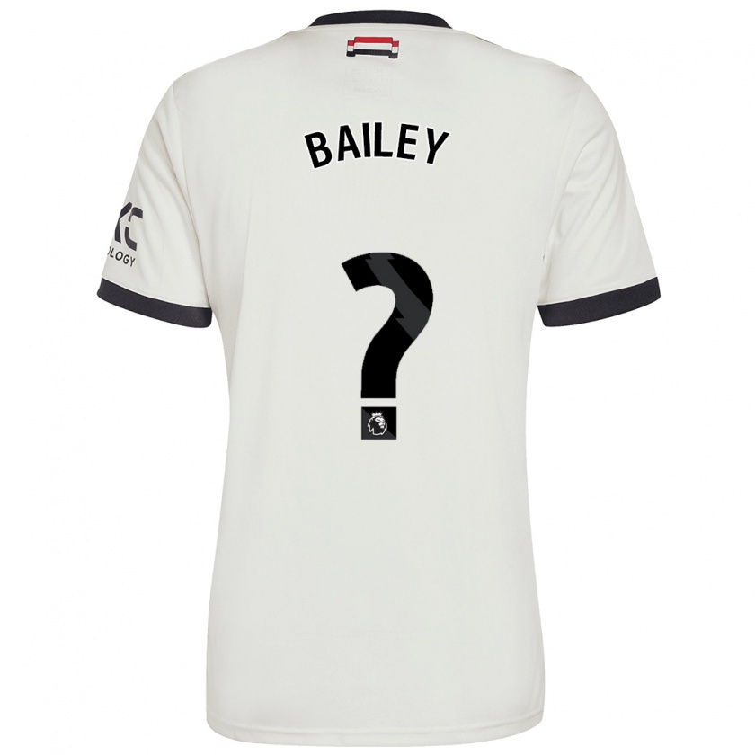 Kandiny Niño Camiseta James Bailey #0 Blanquecino Equipación Tercera 2024/25 La Camisa Chile