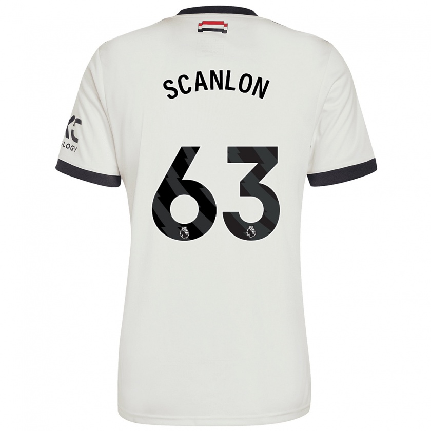 Kandiny Niño Camiseta James Scanlon #63 Blanquecino Equipación Tercera 2024/25 La Camisa Chile