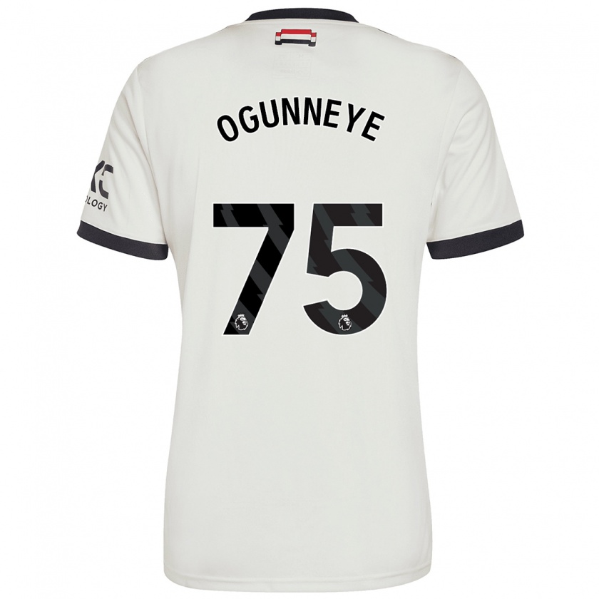 Kandiny Niño Camiseta Habeeb Ogunneye #75 Blanquecino Equipación Tercera 2024/25 La Camisa Chile