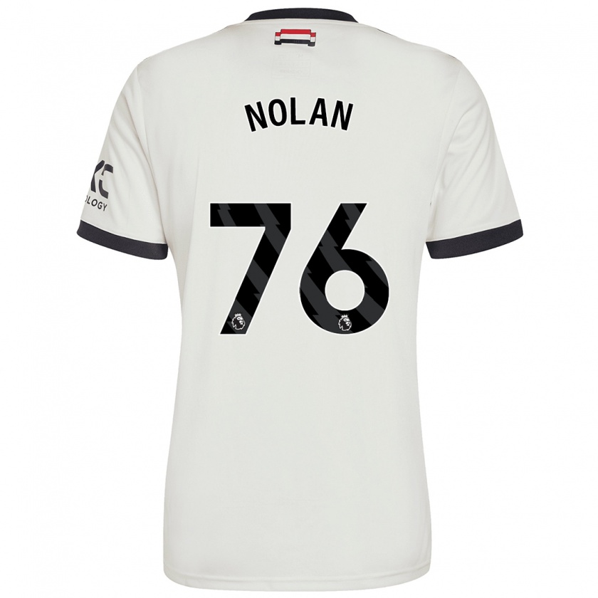 Kandiny Niño Camiseta James Nolan #76 Blanquecino Equipación Tercera 2024/25 La Camisa Chile