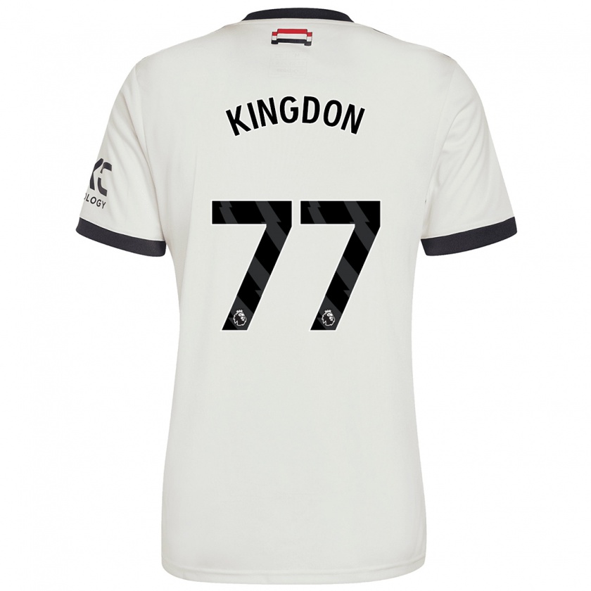 Kandiny Niño Camiseta Jack Kingdon #77 Blanquecino Equipación Tercera 2024/25 La Camisa Chile