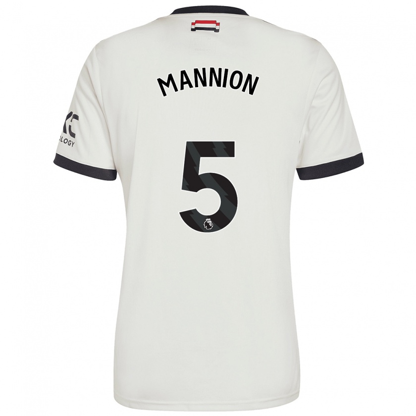 Kandiny Niño Camiseta Aoife Mannion #5 Blanquecino Equipación Tercera 2024/25 La Camisa Chile