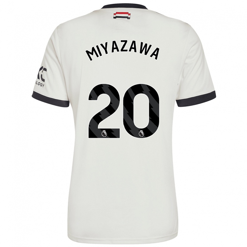 Kandiny Niño Camiseta Hinata Miyazawa #20 Blanquecino Equipación Tercera 2024/25 La Camisa Chile