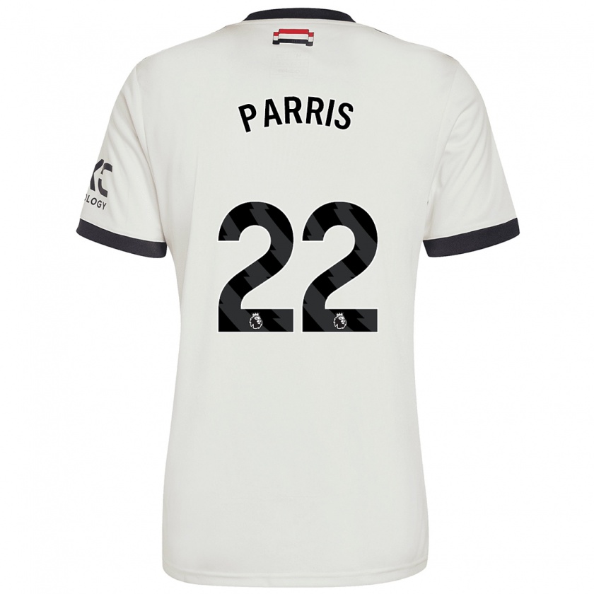 Kandiny Niño Camiseta Nikita Parris #22 Blanquecino Equipación Tercera 2024/25 La Camisa Chile