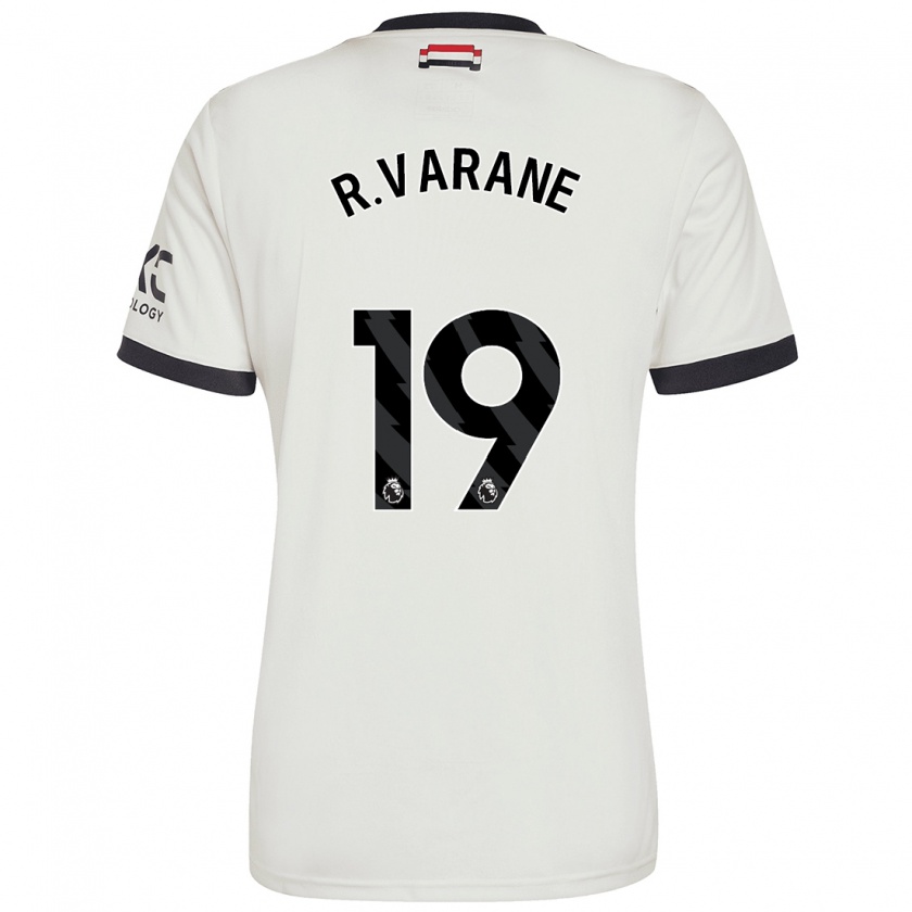 Kandiny Niño Camiseta Raphaël Varane #19 Blanquecino Equipación Tercera 2024/25 La Camisa Chile