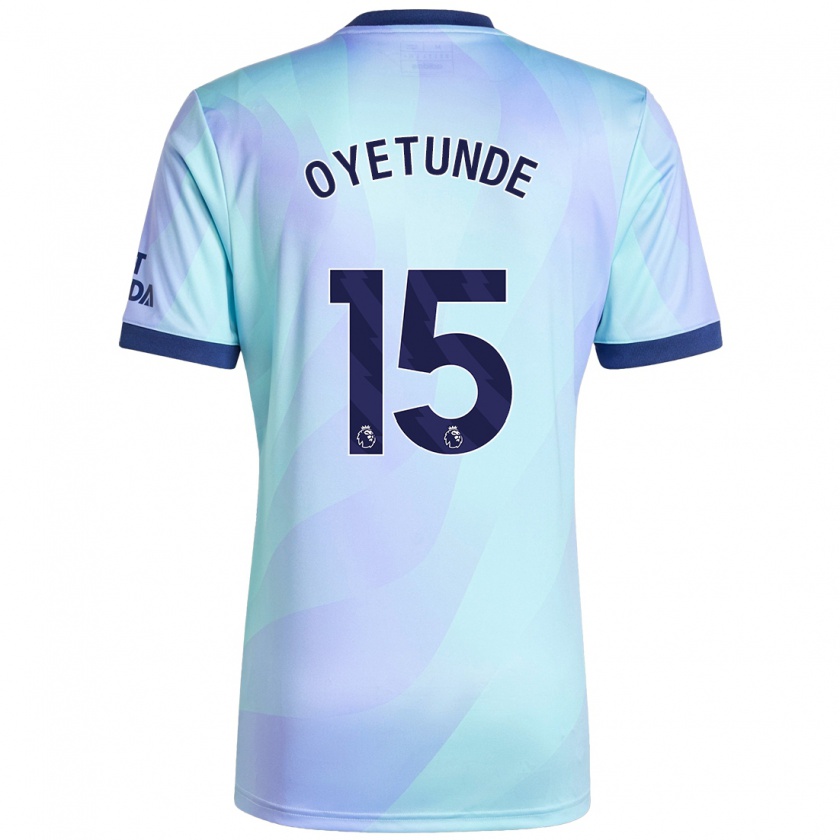 Kandiny Niño Camiseta Daniel Oyetunde #15 Agua Equipación Tercera 2024/25 La Camisa Chile