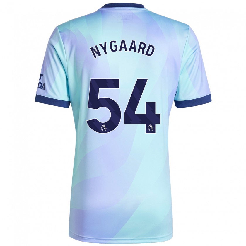 Kandiny Niño Camiseta Lucas Nygaard #54 Agua Equipación Tercera 2024/25 La Camisa Chile