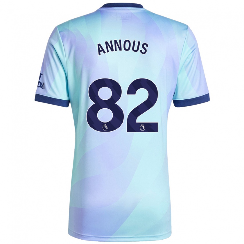 Kandiny Niño Camiseta Andre Annous #82 Agua Equipación Tercera 2024/25 La Camisa Chile