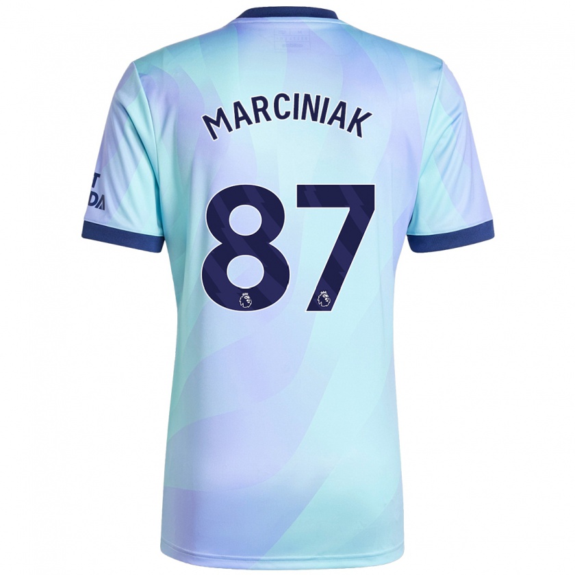 Kandiny Niño Camiseta Alex Marciniak #87 Agua Equipación Tercera 2024/25 La Camisa Chile