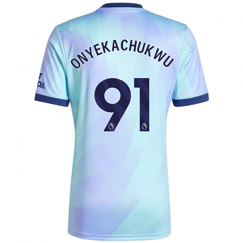 Kandiny Niño Camiseta Samuel Onyekachukwu #91 Agua Equipación Tercera 2024/25 La Camisa Chile