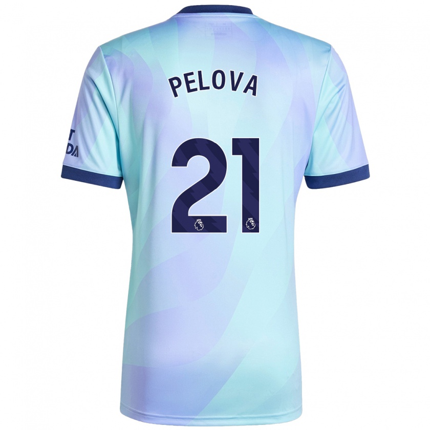 Kandiny Niño Camiseta Victoria Pelova #21 Agua Equipación Tercera 2024/25 La Camisa Chile