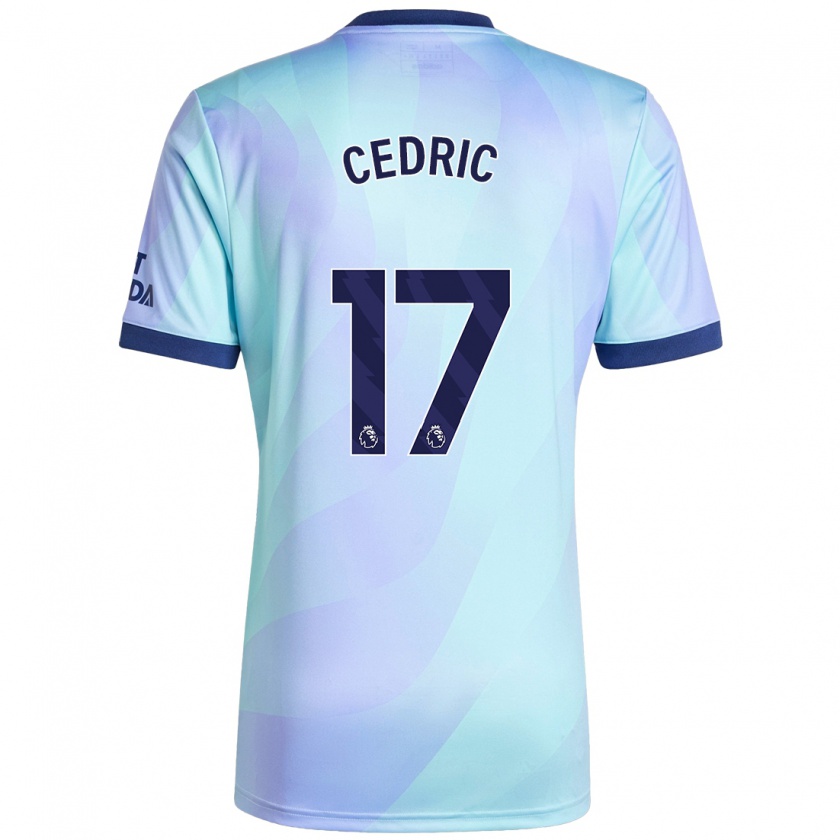 Kandiny Niño Camiseta Cédric Soares #17 Agua Equipación Tercera 2024/25 La Camisa Chile