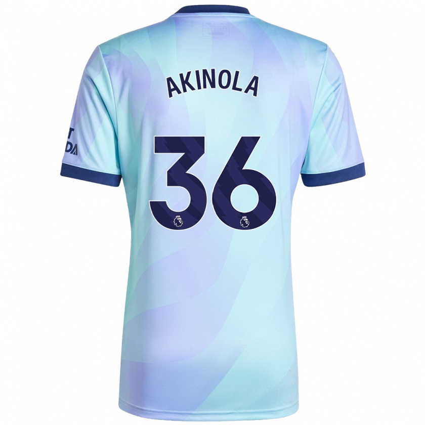 Kandiny Niño Camiseta Tim Akinola #36 Agua Equipación Tercera 2024/25 La Camisa Chile