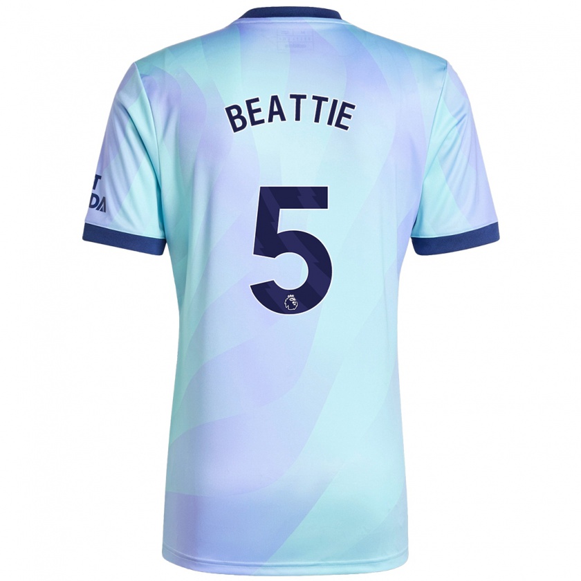 Kandiny Niño Camiseta Jen Beattie #5 Agua Equipación Tercera 2024/25 La Camisa Chile