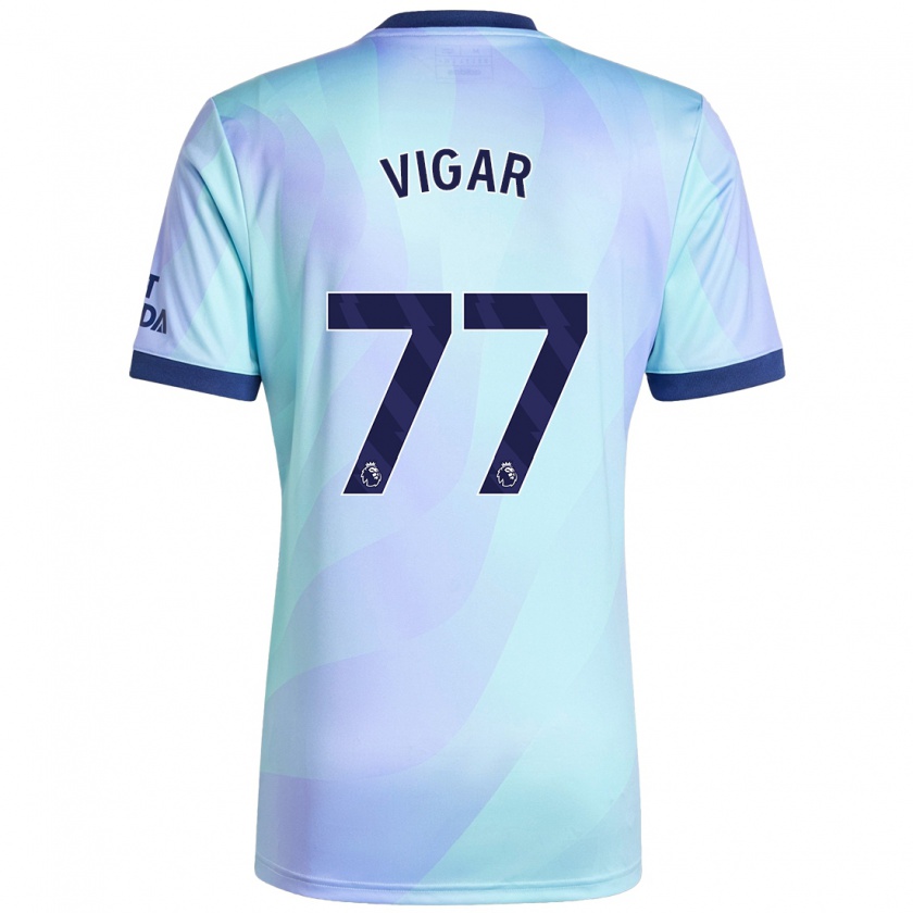 Kandiny Niño Camiseta Billy Vigar #77 Agua Equipación Tercera 2024/25 La Camisa Chile