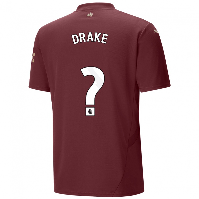 Kandiny Niño Camiseta Leke Drake #0 Granate Equipación Tercera 2024/25 La Camisa Chile