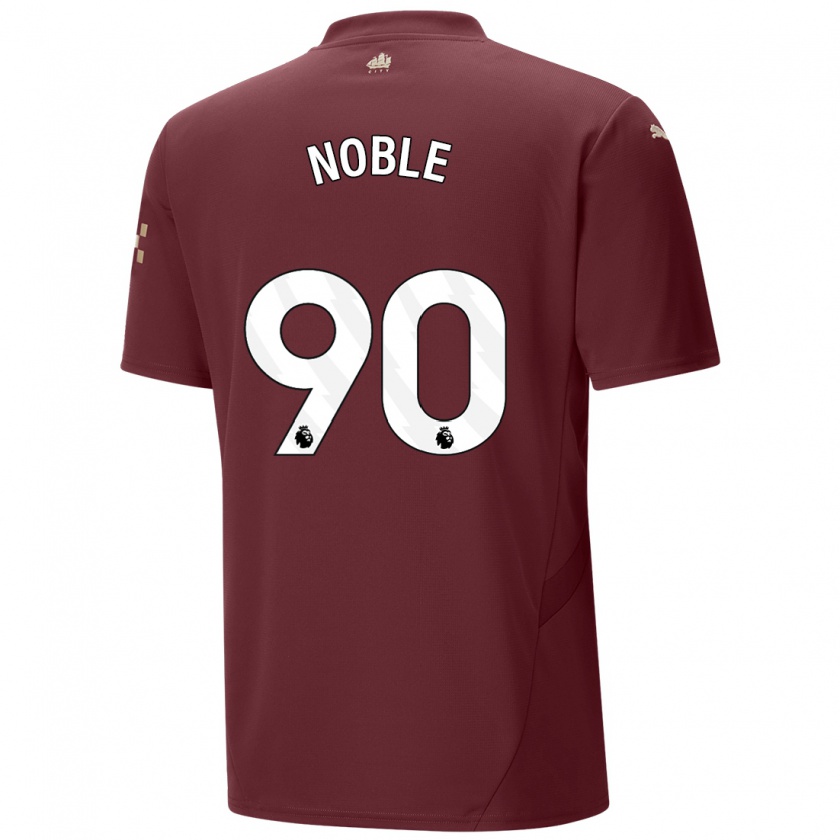 Kandiny Niño Camiseta Kian Noble #90 Granate Equipación Tercera 2024/25 La Camisa Chile