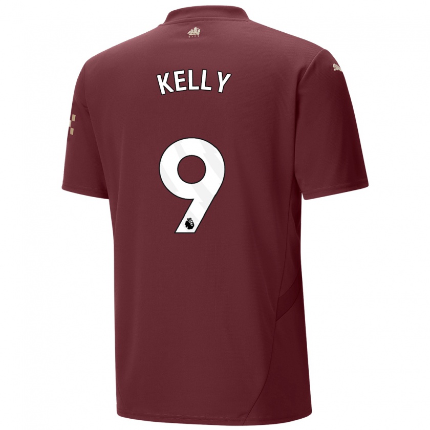 Kandiny Niño Camiseta Chloe Kelly #9 Granate Equipación Tercera 2024/25 La Camisa Chile