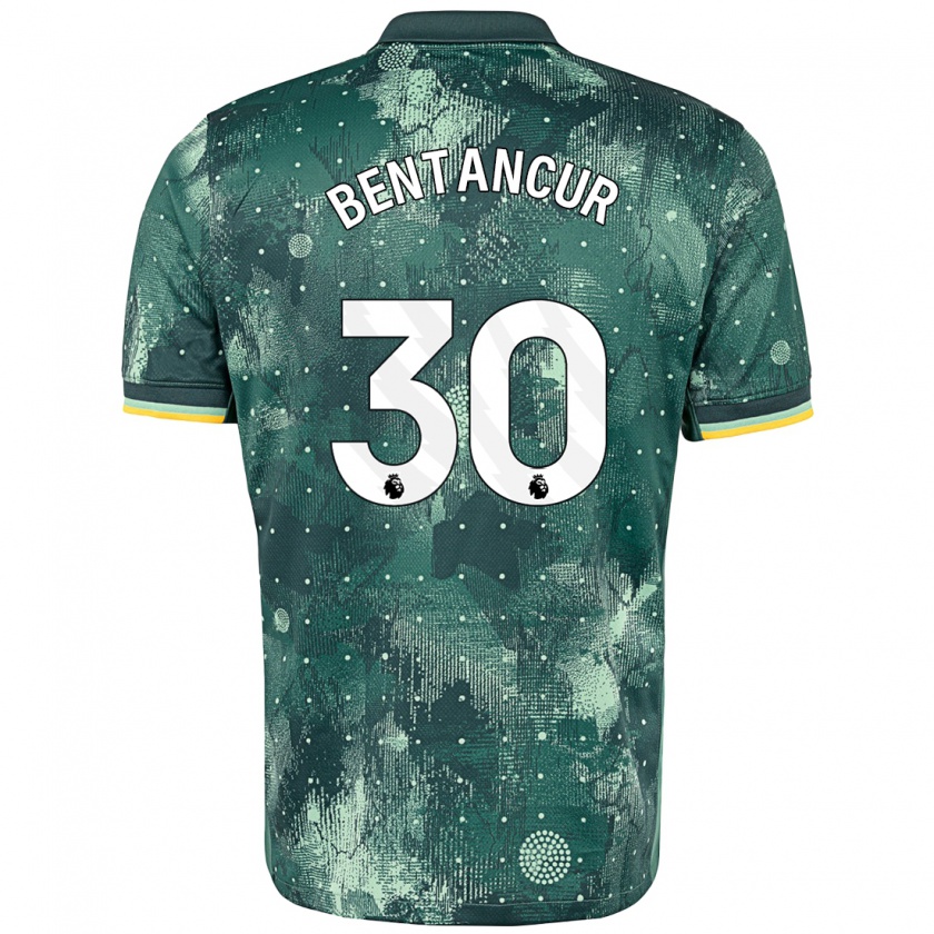 Kandiny Niño Camiseta Rodrigo Bentancur #30 Verde Menta Equipación Tercera 2024/25 La Camisa Chile