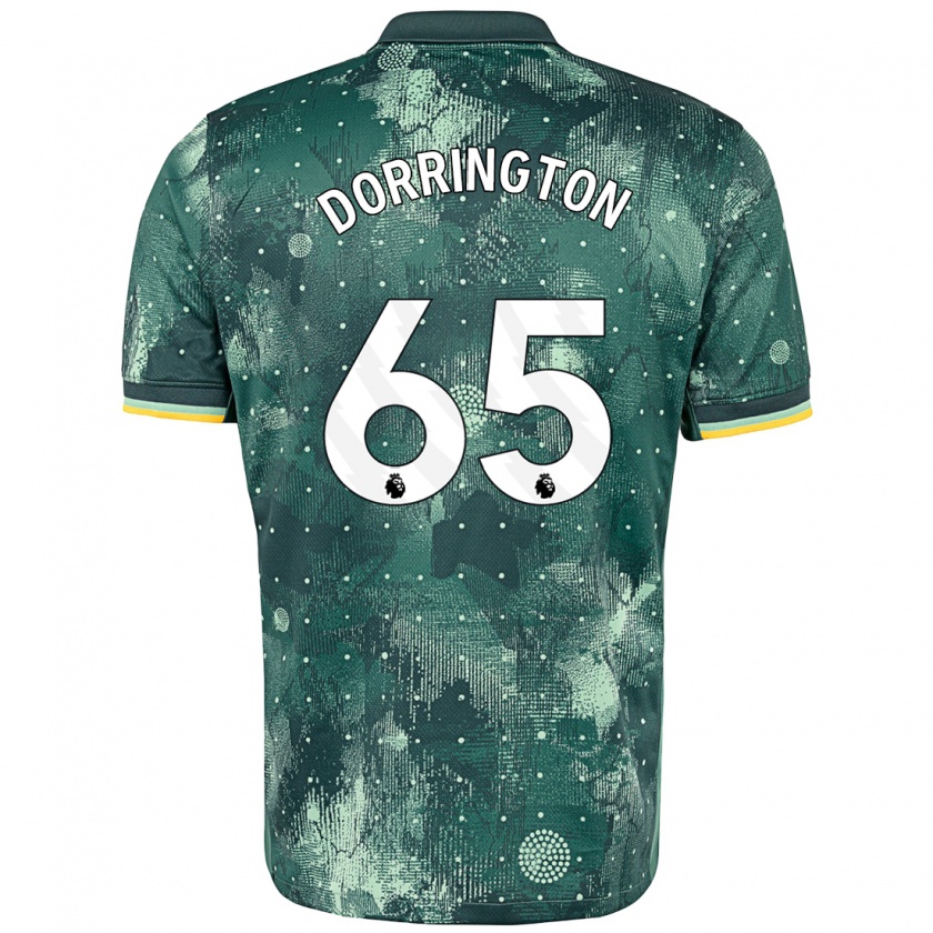 Kandiny Niño Camiseta Alfie Dorrington #65 Verde Menta Equipación Tercera 2024/25 La Camisa Chile