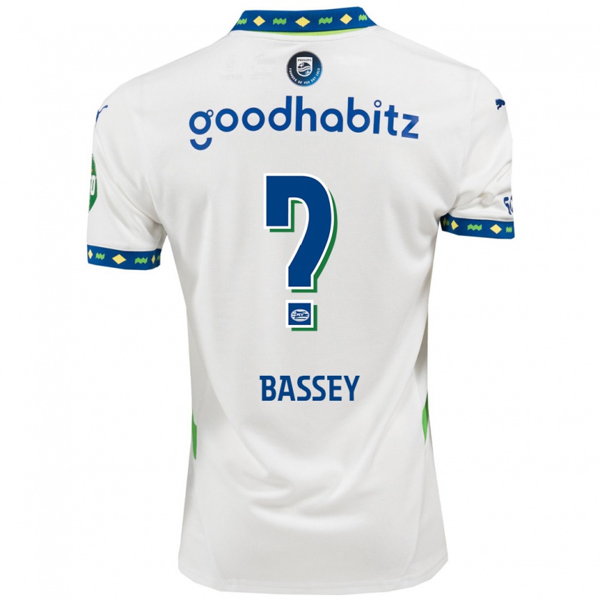 Kandiny Niño Camiseta Essien Bassey #0 Blanco Azul Oscuro Equipación Tercera 2024/25 La Camisa Chile