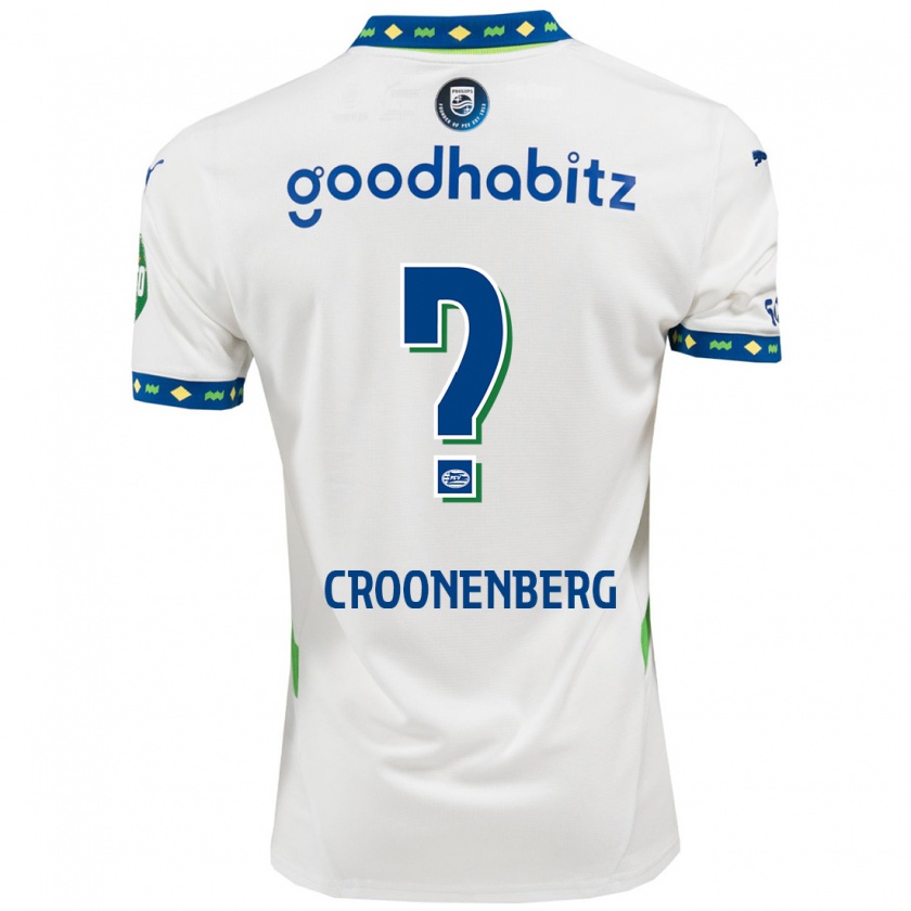 Kandiny Niño Camiseta Luca Croonenberg #0 Blanco Azul Oscuro Equipación Tercera 2024/25 La Camisa Chile