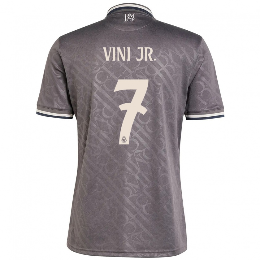 Kandiny Niño Camiseta Vinicius Junior #7 Carbón Equipación Tercera 2024/25 La Camisa Chile