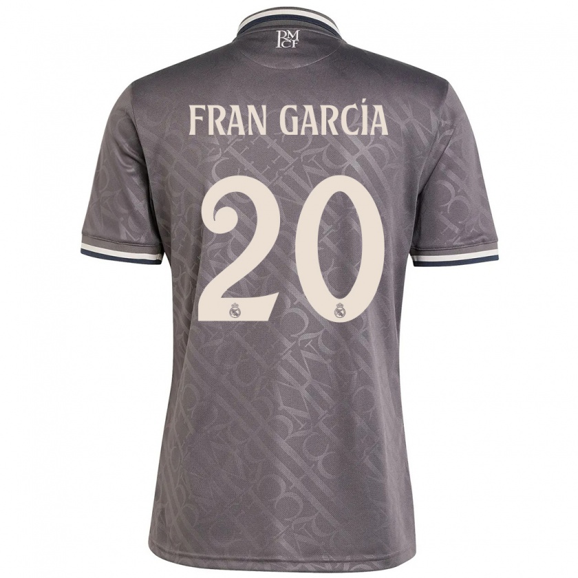 Kandiny Niño Camiseta Fran García #20 Carbón Equipación Tercera 2024/25 La Camisa Chile