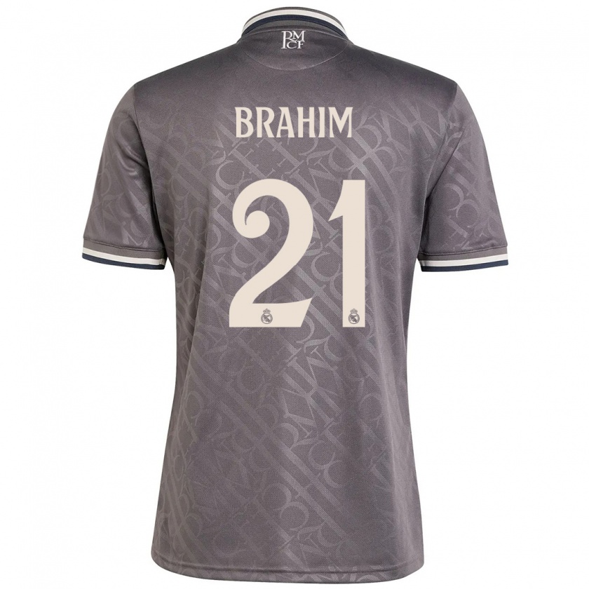 Kandiny Niño Camiseta Brahim Díaz #21 Carbón Equipación Tercera 2024/25 La Camisa Chile