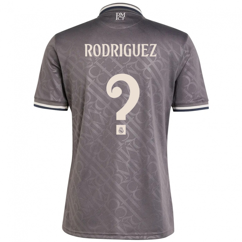 Kandiny Niño Camiseta Álvaro Rodríguez #0 Carbón Equipación Tercera 2024/25 La Camisa Chile