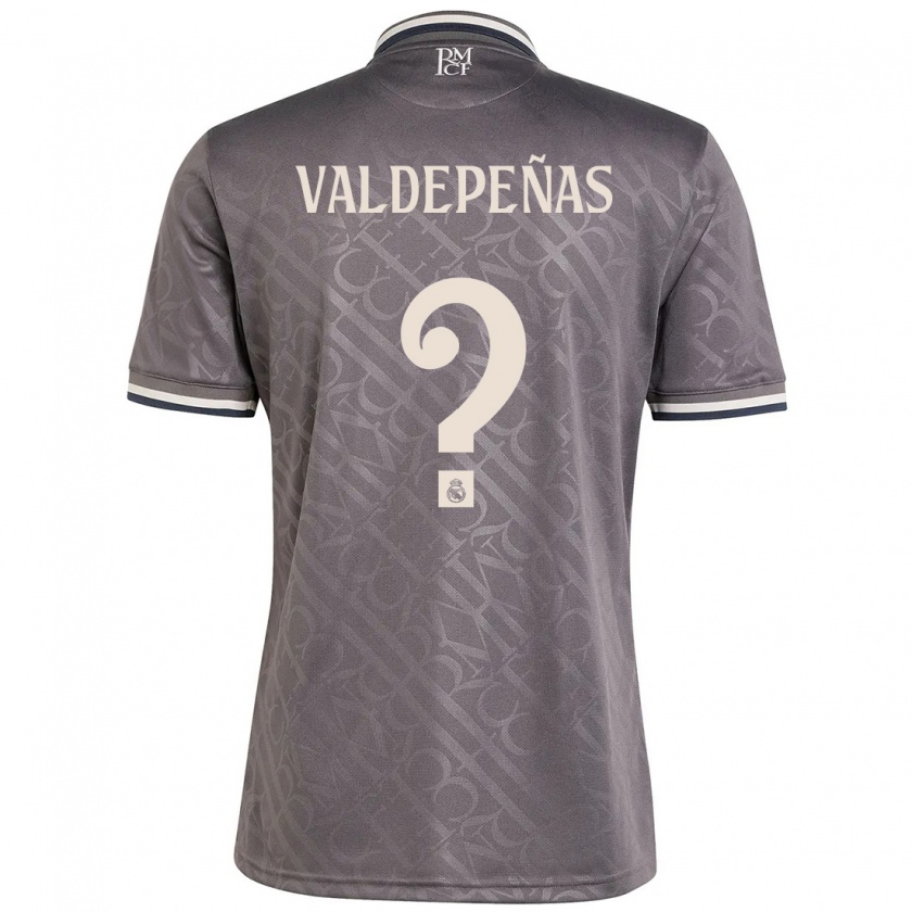 Kandiny Niño Camiseta Víctor Valdepeñas #0 Carbón Equipación Tercera 2024/25 La Camisa Chile