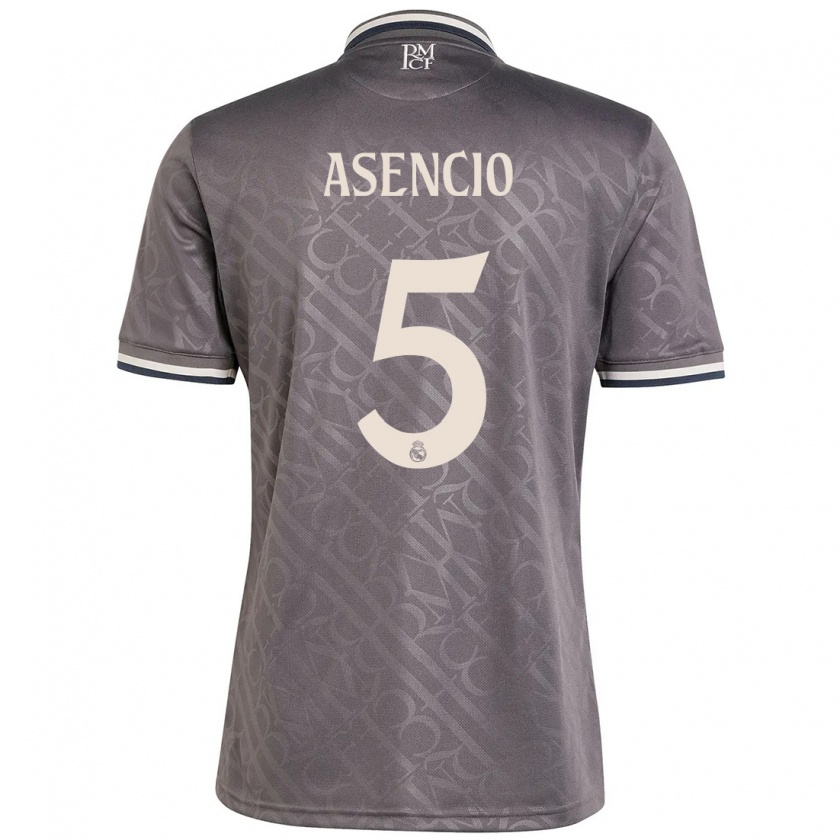 Kandiny Niño Camiseta Raúl Asencio #5 Carbón Equipación Tercera 2024/25 La Camisa Chile