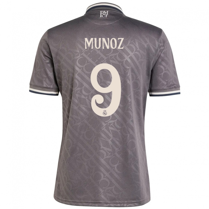 Kandiny Niño Camiseta Víctor Muñoz #9 Carbón Equipación Tercera 2024/25 La Camisa Chile