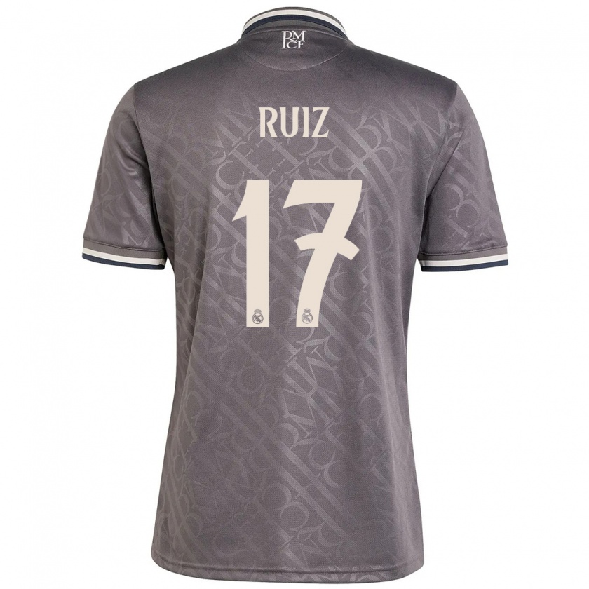 Kandiny Niño Camiseta David Ruiz #17 Carbón Equipación Tercera 2024/25 La Camisa Chile