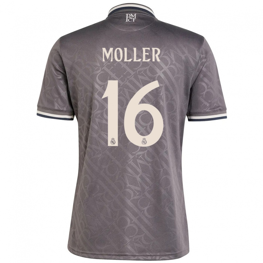 Kandiny Niño Camiseta Caroline Møller #16 Carbón Equipación Tercera 2024/25 La Camisa Chile