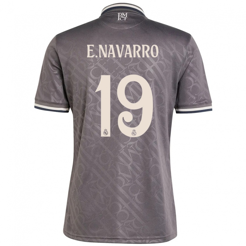 Kandiny Niño Camiseta Eva Navarro #19 Carbón Equipación Tercera 2024/25 La Camisa Chile