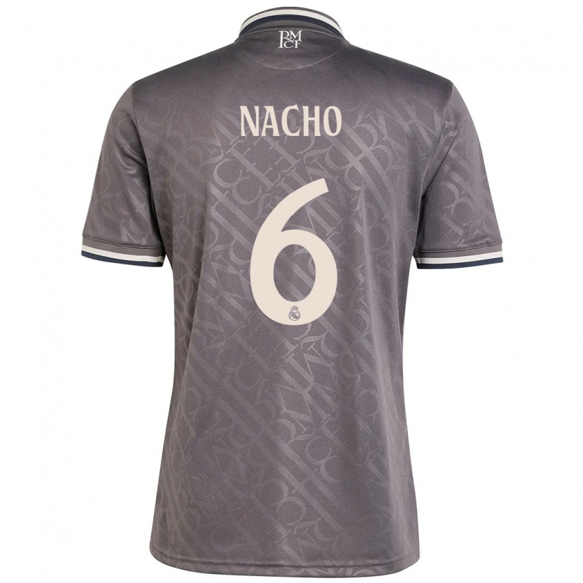 Kandiny Niño Camiseta Nacho Fernández #6 Carbón Equipación Tercera 2024/25 La Camisa Chile