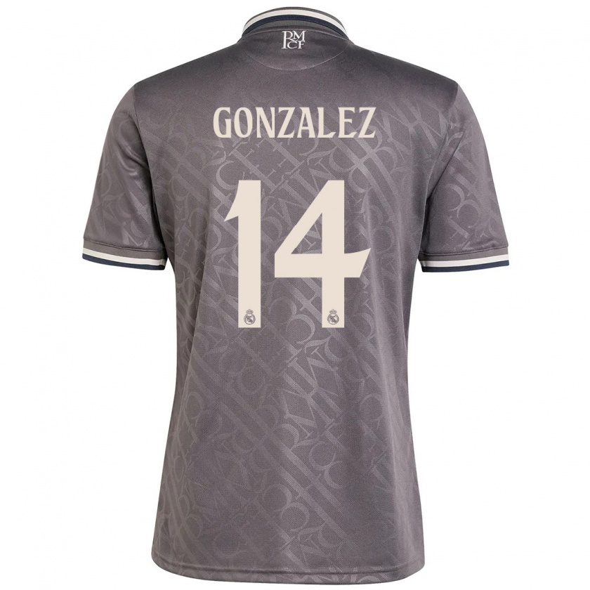 Kandiny Niño Camiseta David González #14 Carbón Equipación Tercera 2024/25 La Camisa Chile