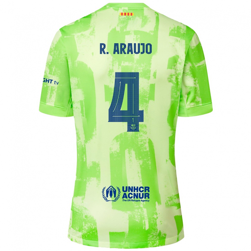 Kandiny Niño Camiseta Ronald Araujo #4 Lima Equipación Tercera 2024/25 La Camisa Chile