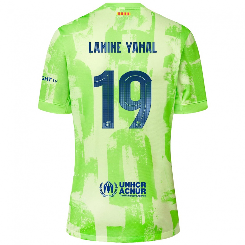 Kandiny Niño Camiseta Lamine Yamal #19 Lima Equipación Tercera 2024/25 La Camisa Chile